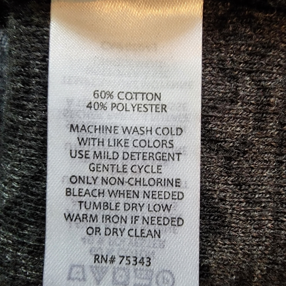 SKYR black gray Double Zip Sweater Knit Tunic Jacket SZ Medium - Picture 6 of 9